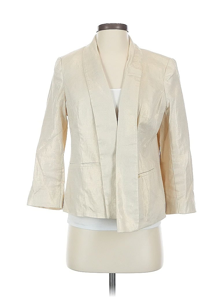 Pre-owned Anne Klein Blazer Jacket In White