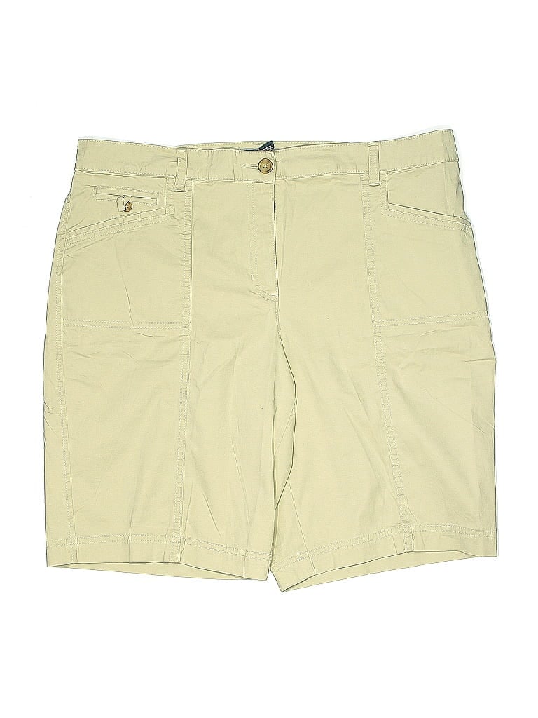 Pre-owned Karen Scott Khaki Shorts In Yellow