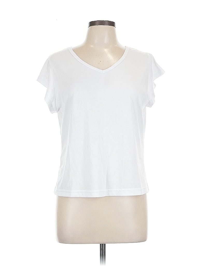 Pre-owned Unbranded Short Sleeve T-shirt In White