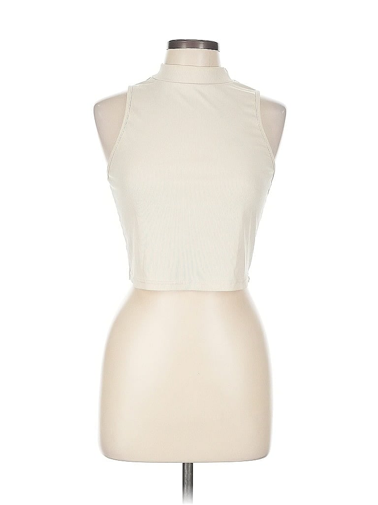 Pre-owned Shein Tank Top Ivory Halter Neckline Tops In White