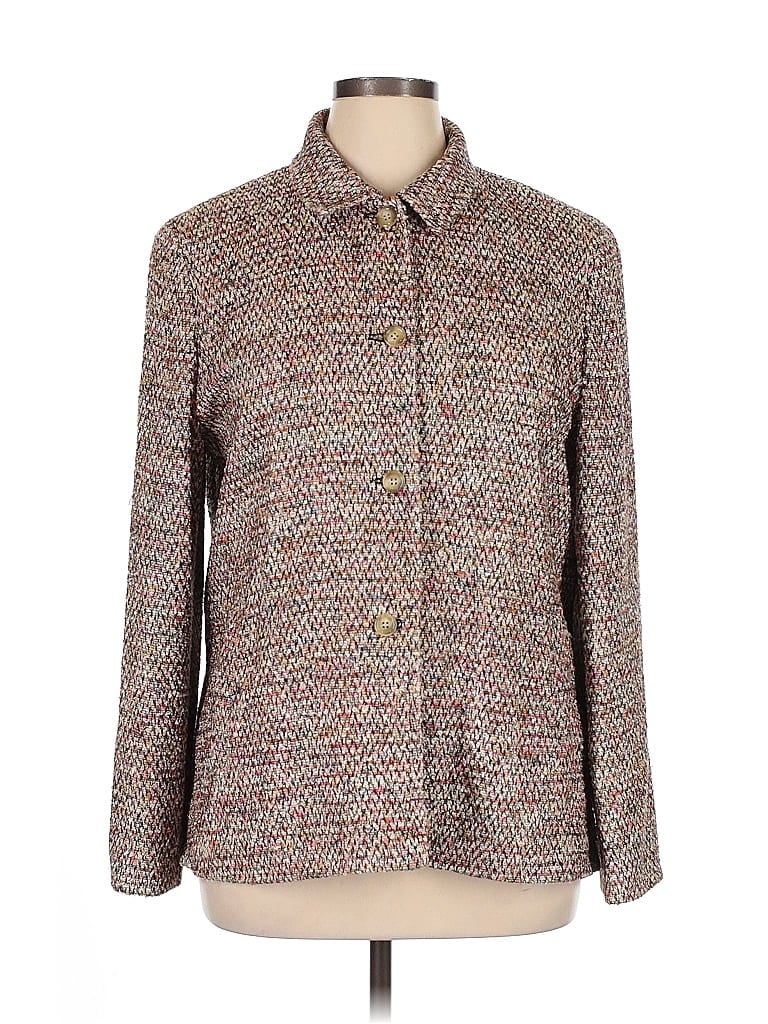 Doncaster Collection Tweed Brown Blazer Size 16 - photo 1