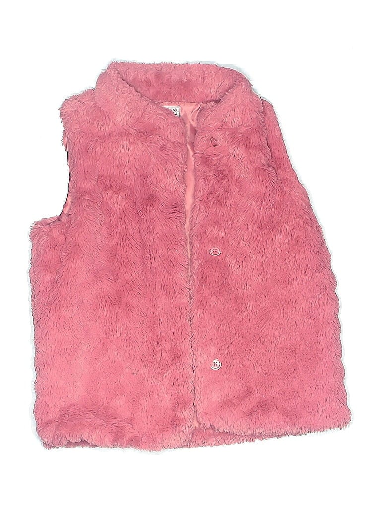 Click to view more detailed imagery on our partner's website Pre-owned Epic Threads Kids' Faux Fur Vest In Pink