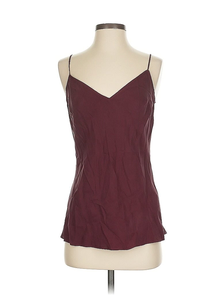 FRAME 100% Silk Burgundy Sleeveless Silk Top Size S - photo 1