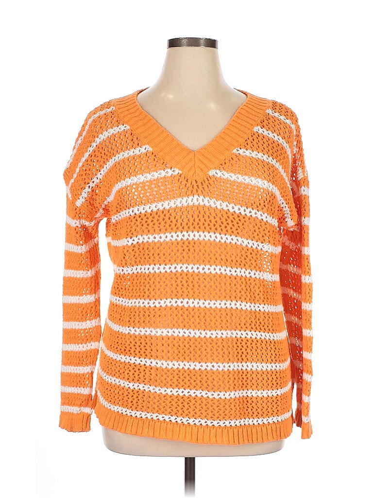 Pre-owned Talbots Pullover Sweater In Orange