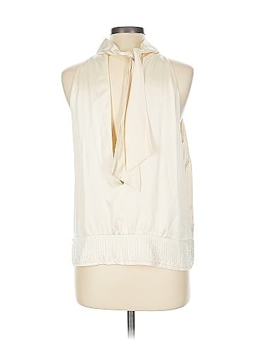 BCBGMAXAZRIA Sleeveless Silk Top (view 2)
