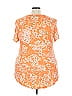 JM Collection Floral Orange Short Sleeve T-Shirt Size 3X - photo 2
