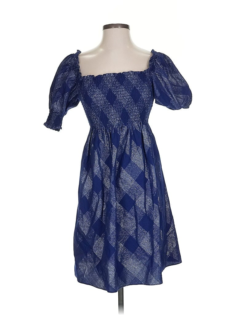 Hill House Argyle Blue Casual Dress Size S - photo 1