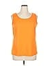 Ruby Rd. 100% Nylon Solid Orange Sleeveless T-Shirt Size 1X - photo 1