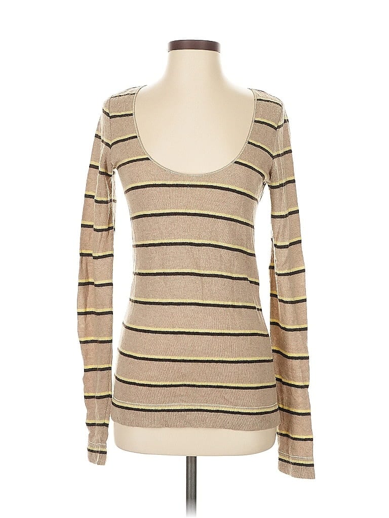 Pre-owned Theory Pullover Sweater In Brown