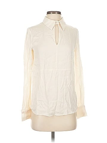 Milly Long Sleeve Silk Top (view 1)