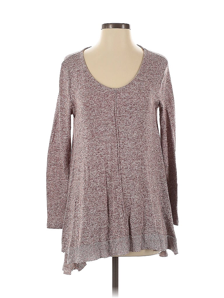 Pre-owned Altar'd State 3/4 Sleeve T-shirt In Burgundy