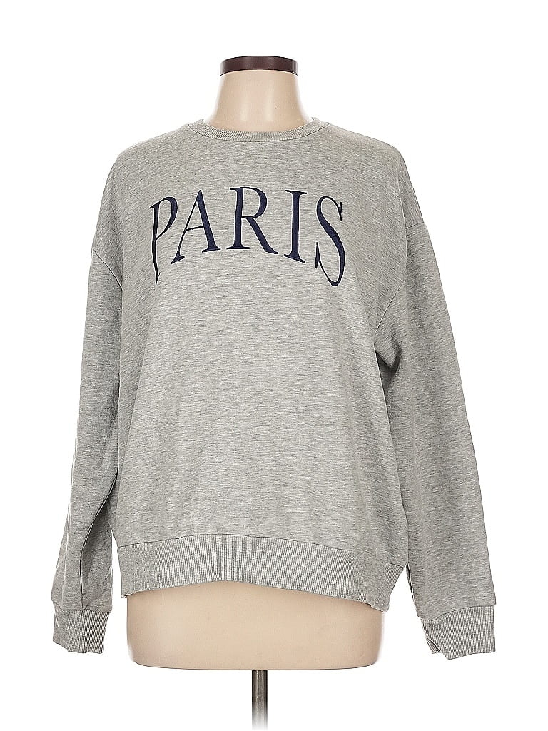 Topshop Gray Sweatshirt Size 12 (petite) - photo 1