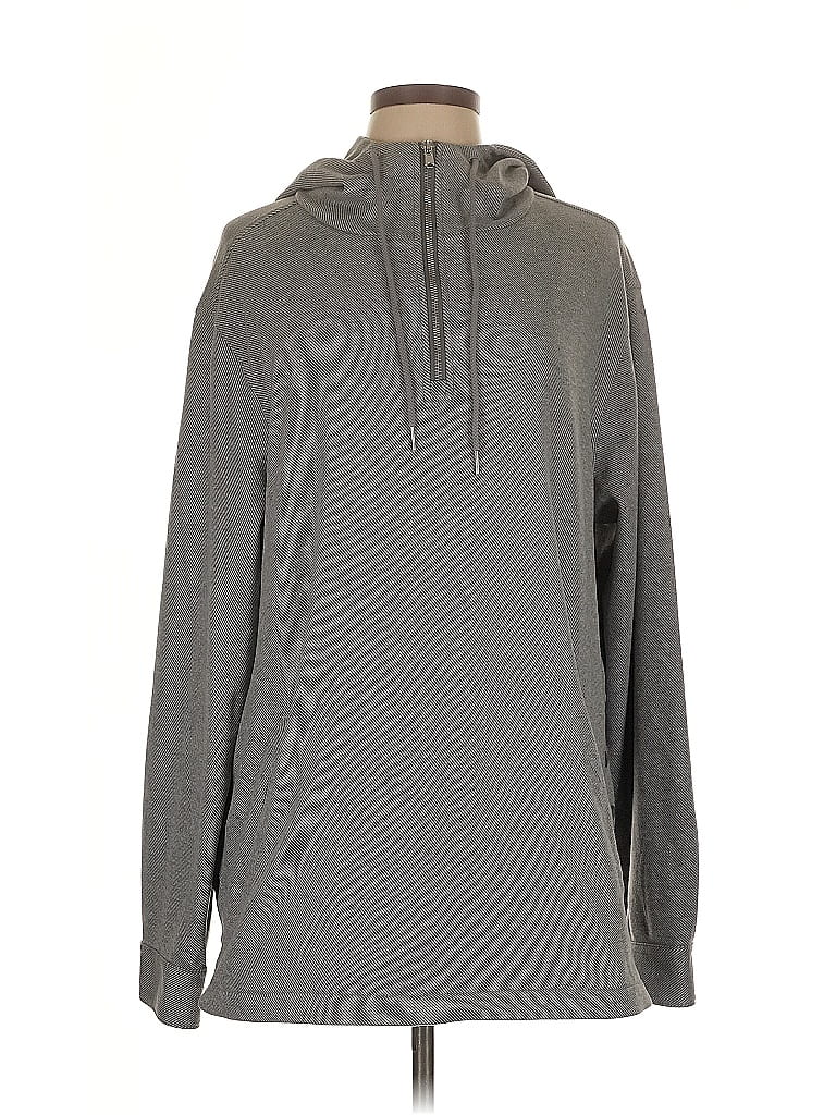 Pre-owned Express Zip Up Hoodie In Gray