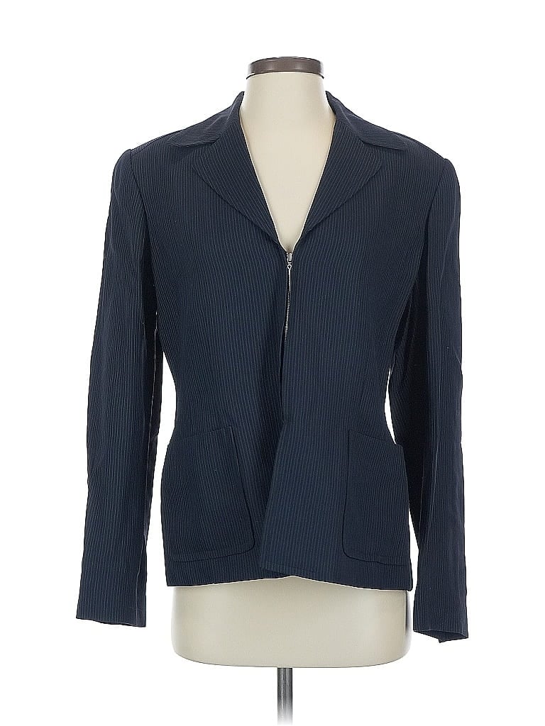 Pre-owned Linda Allard Ellen Tracy Blazer Jacket In Blue