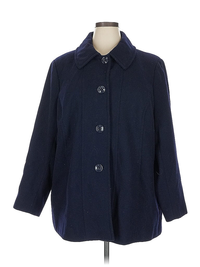 London Fog Blue Coat Size 2X - photo 1