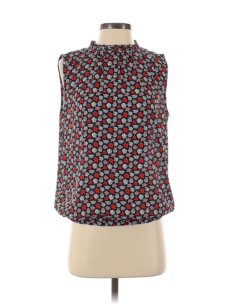 Pre-owned Ann Taylor Loft Outlet Sleeveless Blouse In Red