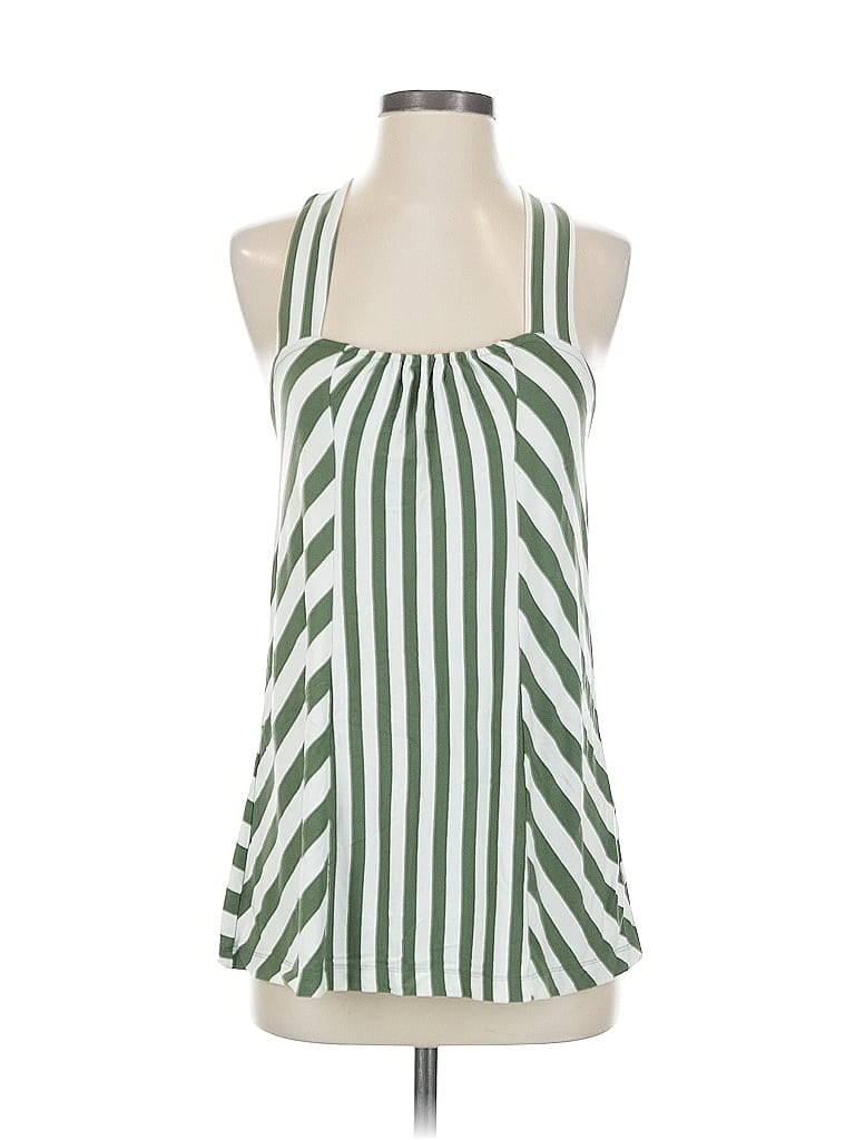 Pre-owned Banana Republic Tank Top Green Halter Neckline Tops