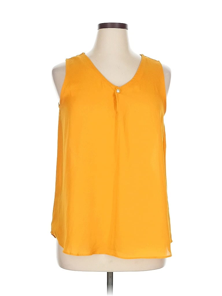 HARVE BENARD Pre-owned Sleeveless Blouse In Yellow