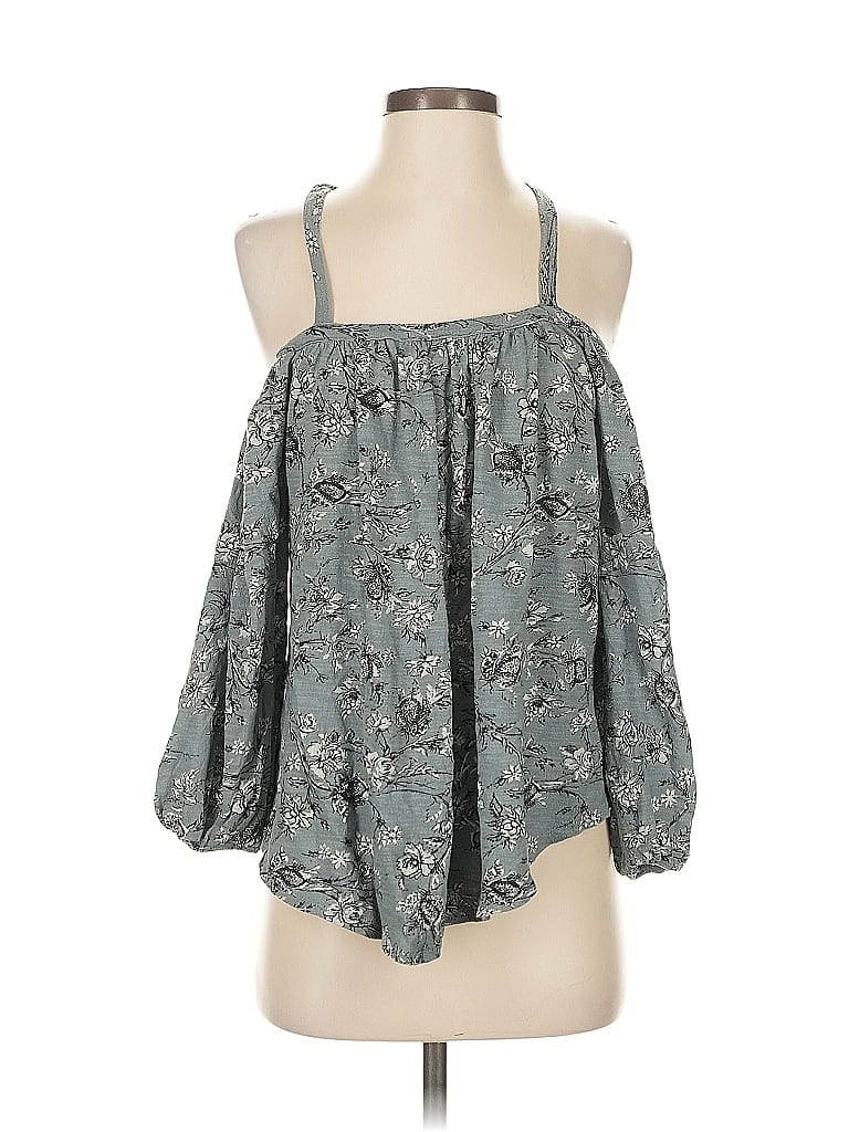 Pre-owned Lucky Brand Sleeveless Blouse In Gray