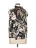 RACHEL Rachel Roy 100% Polyester Floral Black Sleeveless Blouse Size XL - photo 1