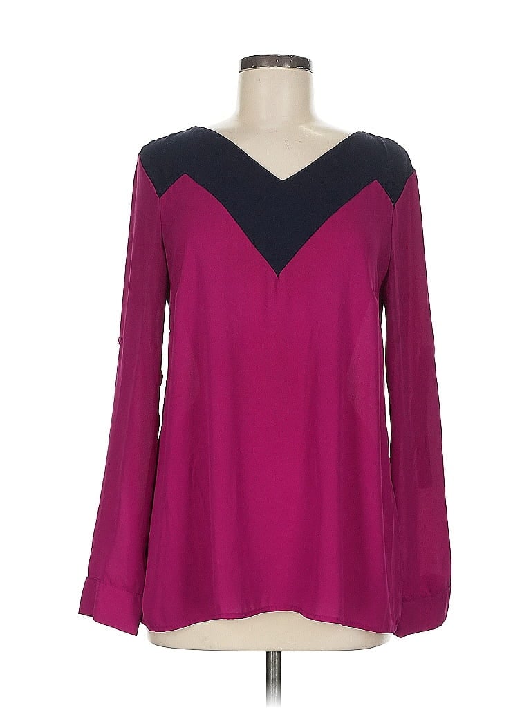 Pre-owned 41hawthorn Long Sleeve Blouse In Purple