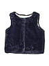Mini Boden 100% Cotton Blue Purple Faux Fur Vest Size 5 - 6 - photo 1