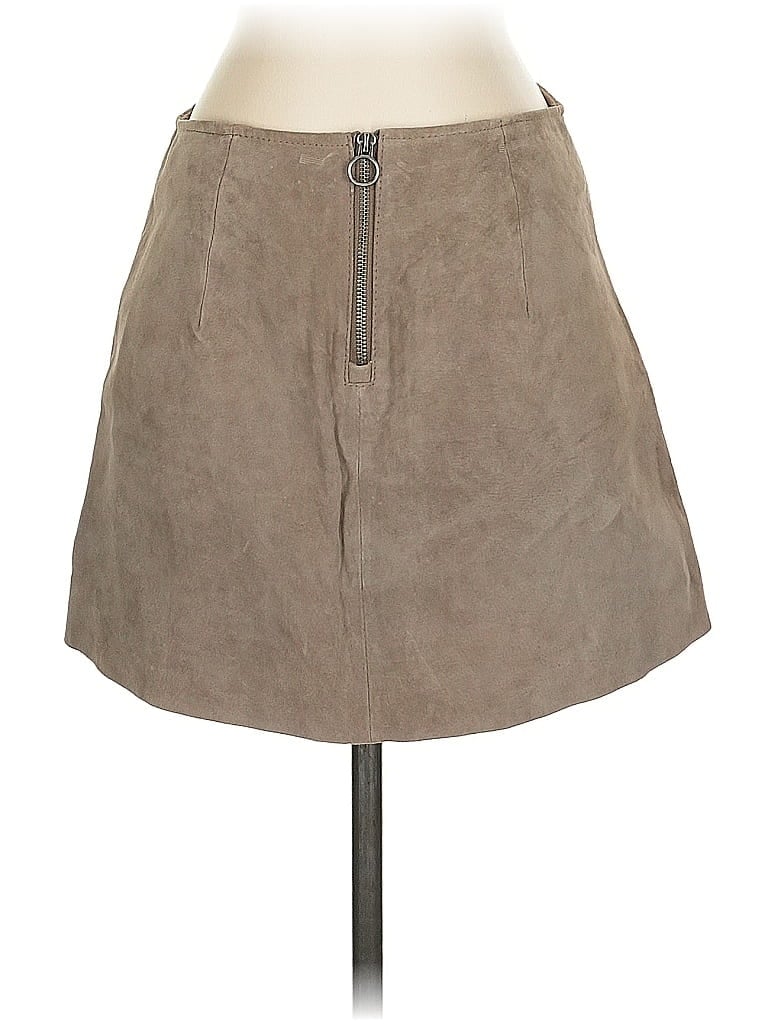 Pre-owned Blanknyc Blank Nyc Leather Skirt In Brown