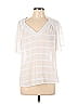 Counterparts 100% Polyester White Short Sleeve Blouse Size L - photo 1