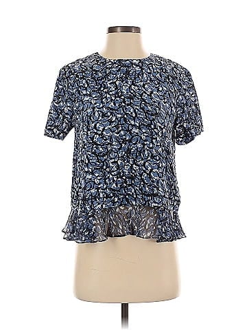 Elizabeth and James Short Sleeve Silk Top (view 1)