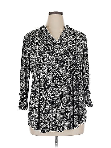 Roz & Ali 3/4 Sleeve Blouse (view 1)