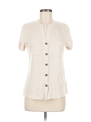 Cable & Gauge Short Sleeve Blouse (view 1)