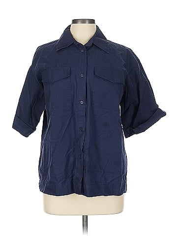 Aligne 3/4 Sleeve Button-Down Shirt (view 1)