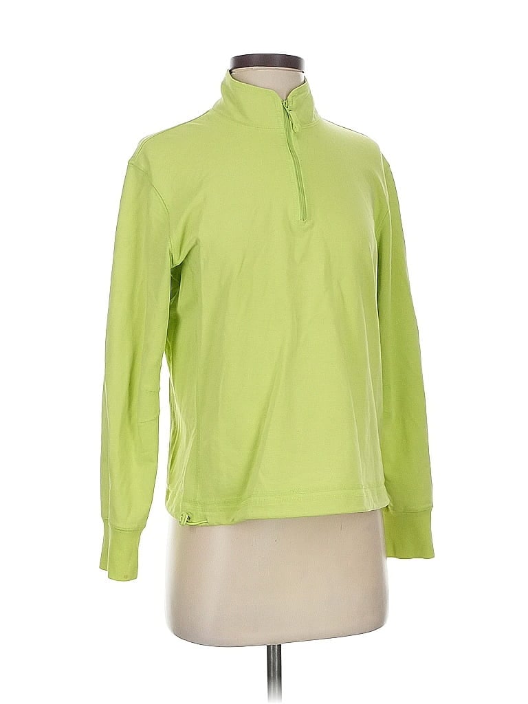 Pre-owned Jjill Track Jacket In Green