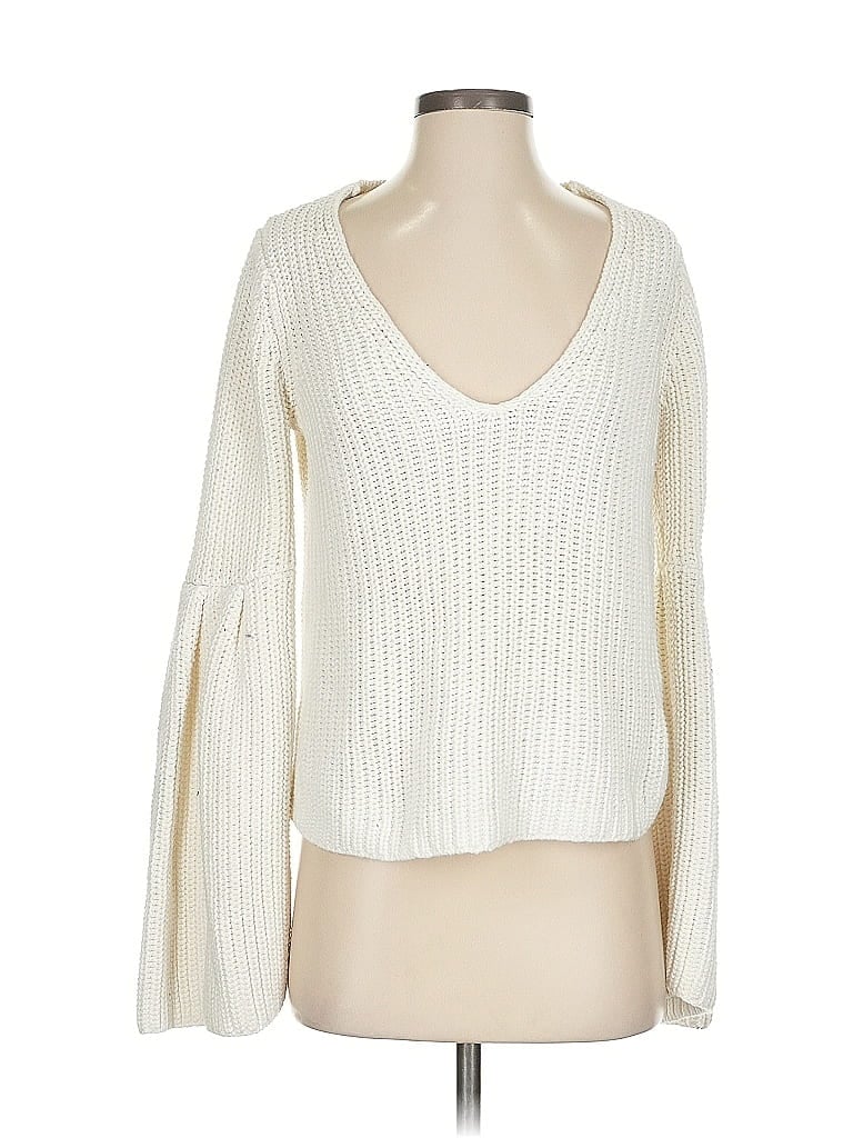Pre-owned Intermix Pullover Sweater In White
