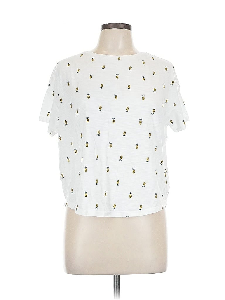 Pre-owned Old Navy Short Sleeve T-shirt In White