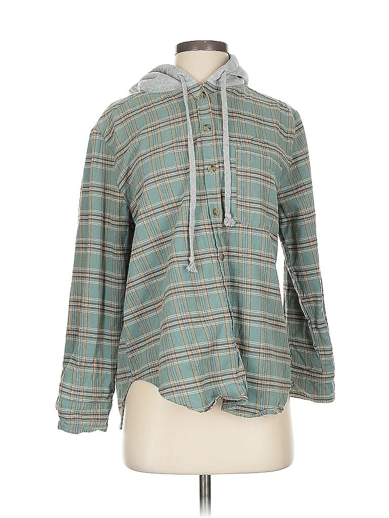 Pre-owned Assorted Brands Long Sleeve Blouse In Blue