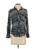 Rails 100% Rayon Metallic Gray Long Sleeve Blouse Size S - photo 1