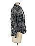 Rails 100% Rayon Metallic Gray Long Sleeve Blouse Size S - photo 4