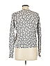 Aqua 100% Cashmere Animal Print Gray Cashmere Pullover Sweater Size M - photo 2