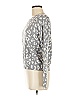 Aqua 100% Cashmere Animal Print Gray Cashmere Pullover Sweater Size M - photo 4