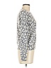 Aqua 100% Cashmere Animal Print Gray Cashmere Pullover Sweater Size M - photo 3