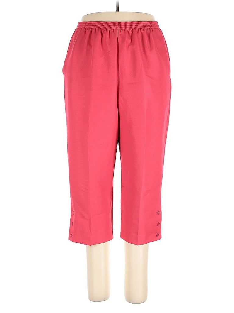 Alfred Dunner 100% Polyester Red Pink Casual Pants Size 16 - photo 1