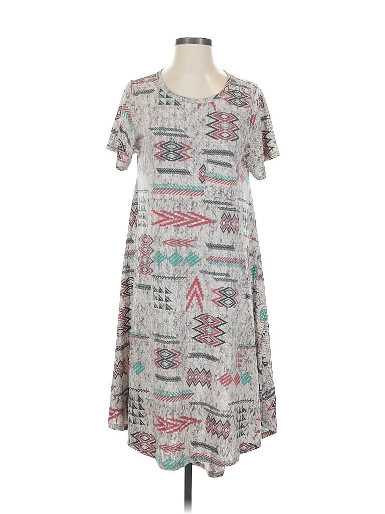 Pre-owned Lularoe Casual Dress In Gray