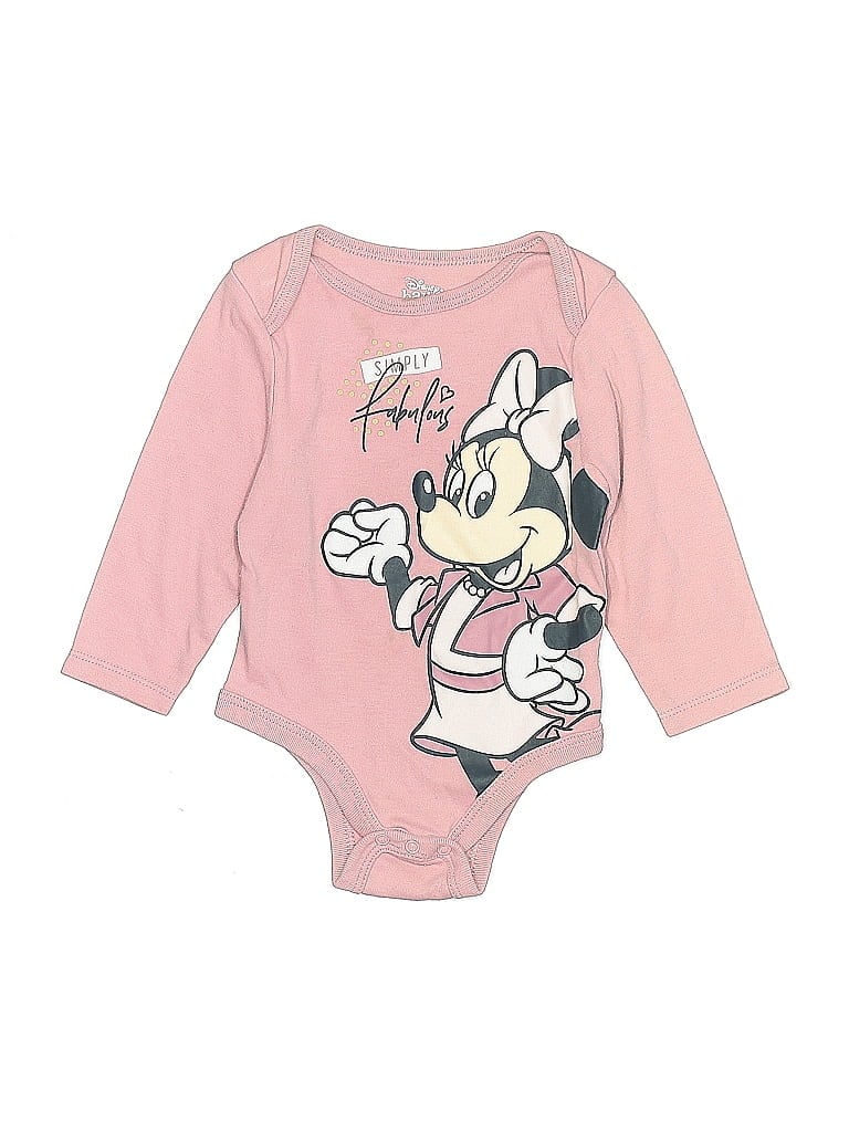Click to view more detailed imagery on our partner's website Pre-owned Disney Baby Kids' Long Sleeve Onesie In Pink