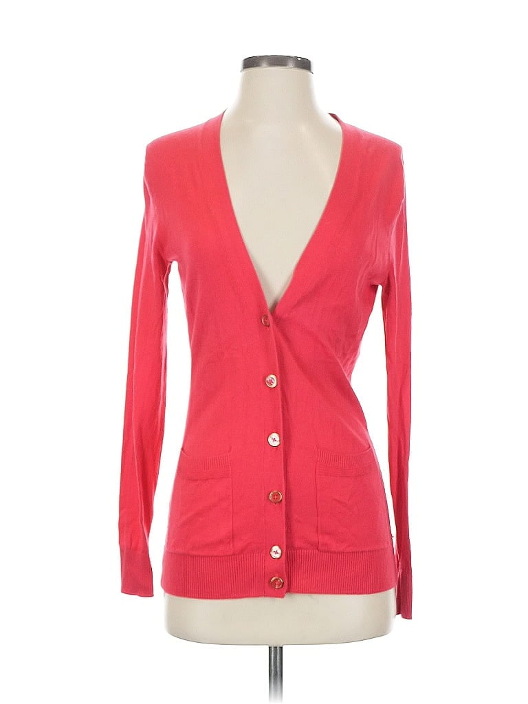 Pre-owned Banana Republic Factory Store Cardigan Sweater In Red