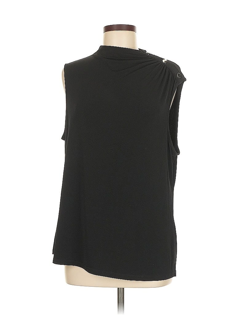 Pre-owned T Tahari Sleeveless Blouse In Black