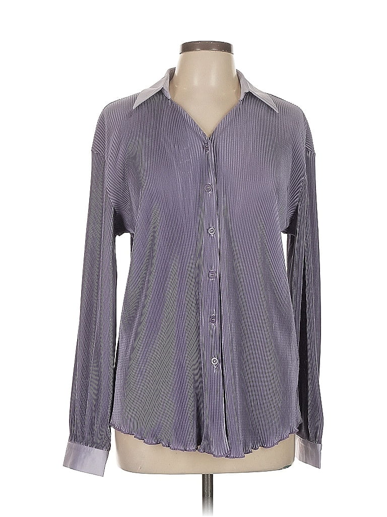 Pre-owned Automet Long Sleeve Blouse In Gray