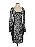 Carmen Carmen Marc Valvo Graphic Gray Cocktail Dress Size S - photo 1