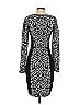 Carmen Carmen Marc Valvo Graphic Gray Cocktail Dress Size S - photo 2