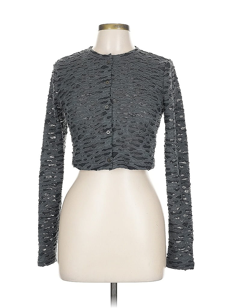 Pre-owned Assorted Brands Cardigan Sweater In Gray